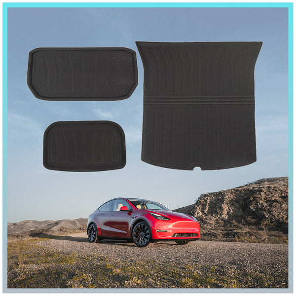 Tesla Model Y 3D All-Weather XPE Trunk Mats - 3PCS Set