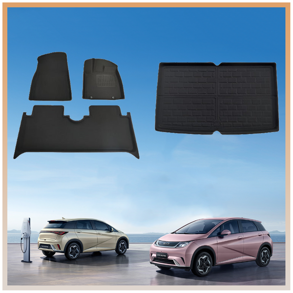 BYD Dolphin All-Weather 3D XPE Floor Mats and Trunk Mat 4PCS Set