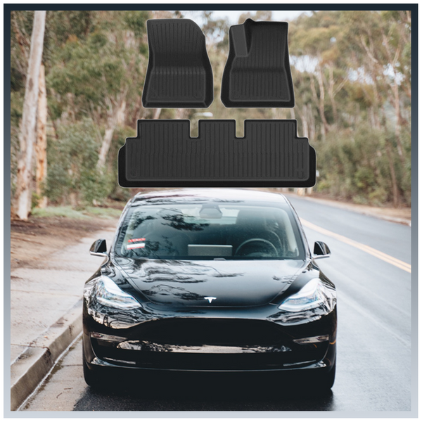 Tesla Model 3/3 Highland TPE Floor Mats 3PCS Set